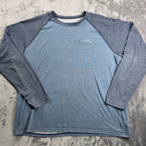 Columbia Other - Columbia Omni-Wick Mens XL Long Sleeve Blue‎ Heathered Raglan Shirt RN89724